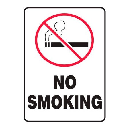 Accuform Accuform No Smoking Graphic Sign, 10inW x 14inH, Aluminum MSMK919VA